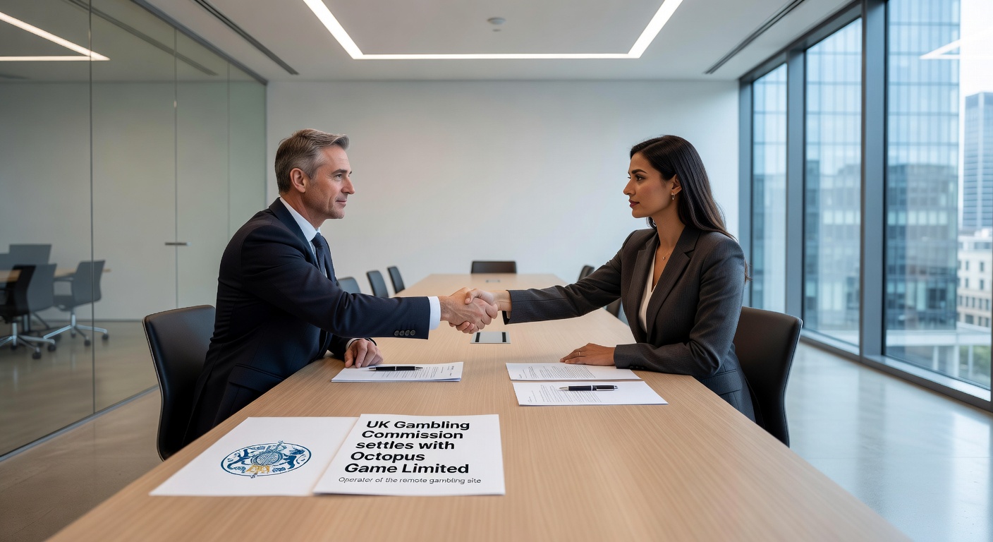 Infographic showing UK gambler statistics with rising loss charts, self-exclusion icons crossed out, and warning symbols for fraud and laundering risks