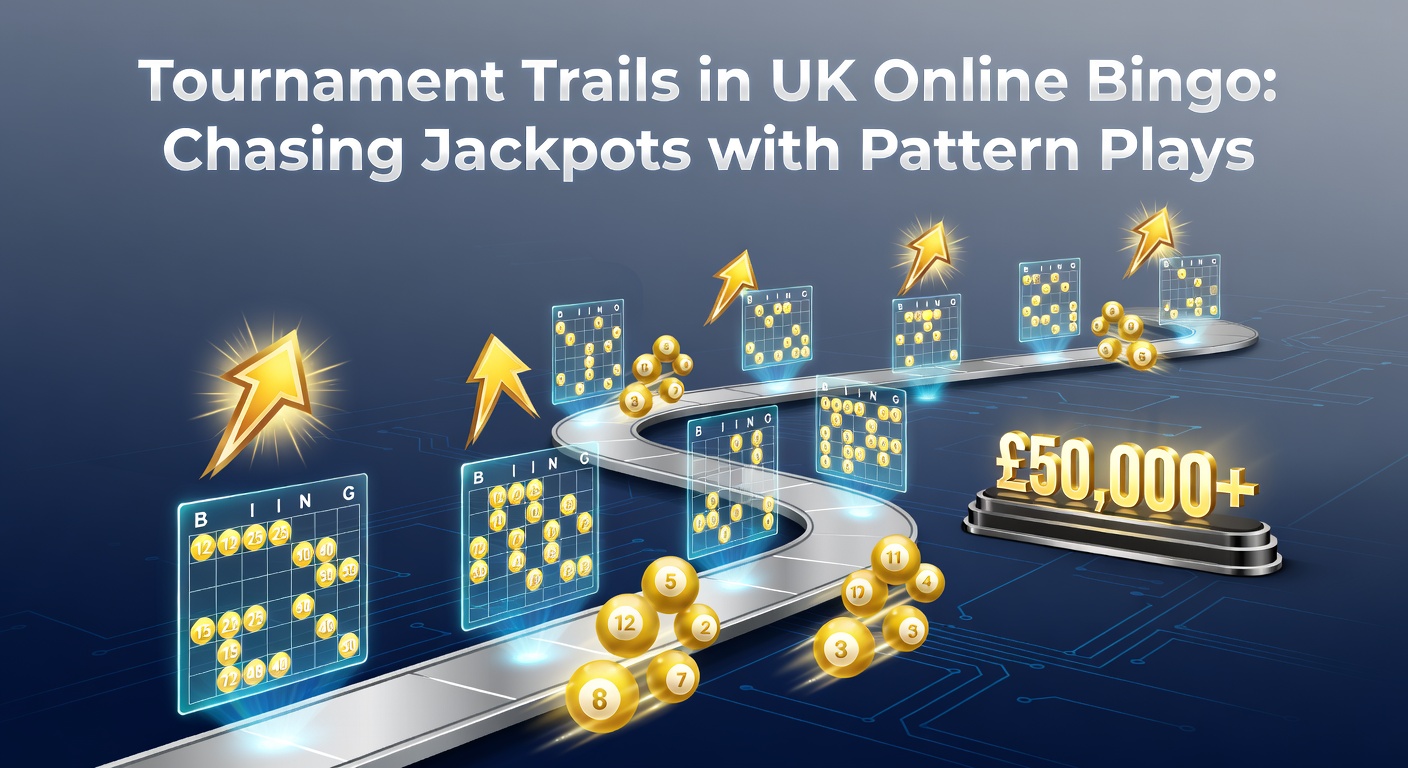 Vibrant online bingo tournament interface showing colorful cards and jackpot counters ticking upwards amid competitive leaderboards